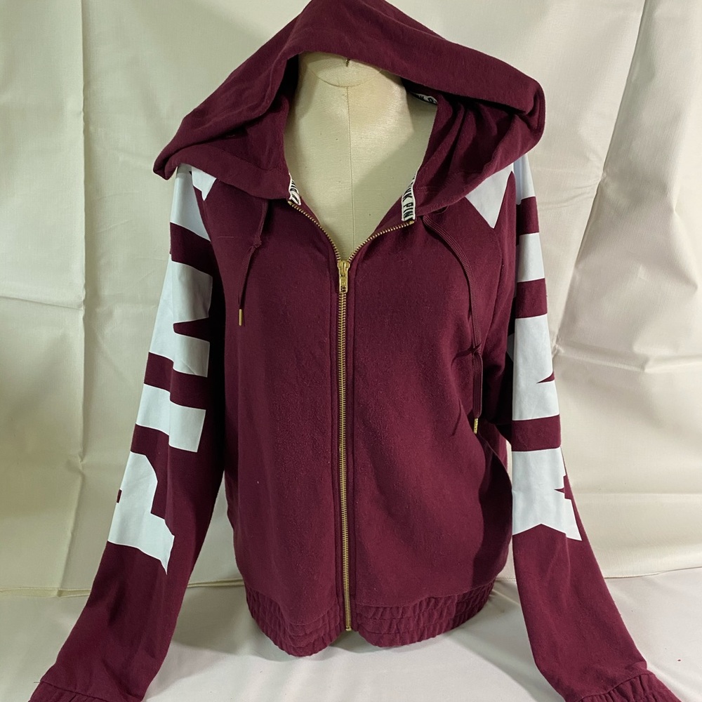 Victoria Secret PINK Zipper Maroon Jacket